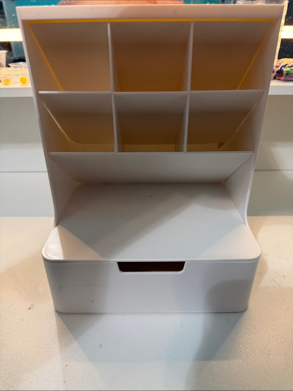Target White Multi-Section Desktop Organizer with Drawer